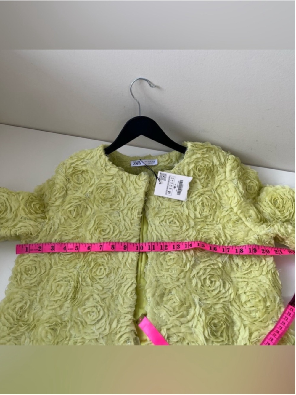 NEW ZARA TEXTURED FLORAL CARDIGAN SIZE M - Picture 11 of 11
